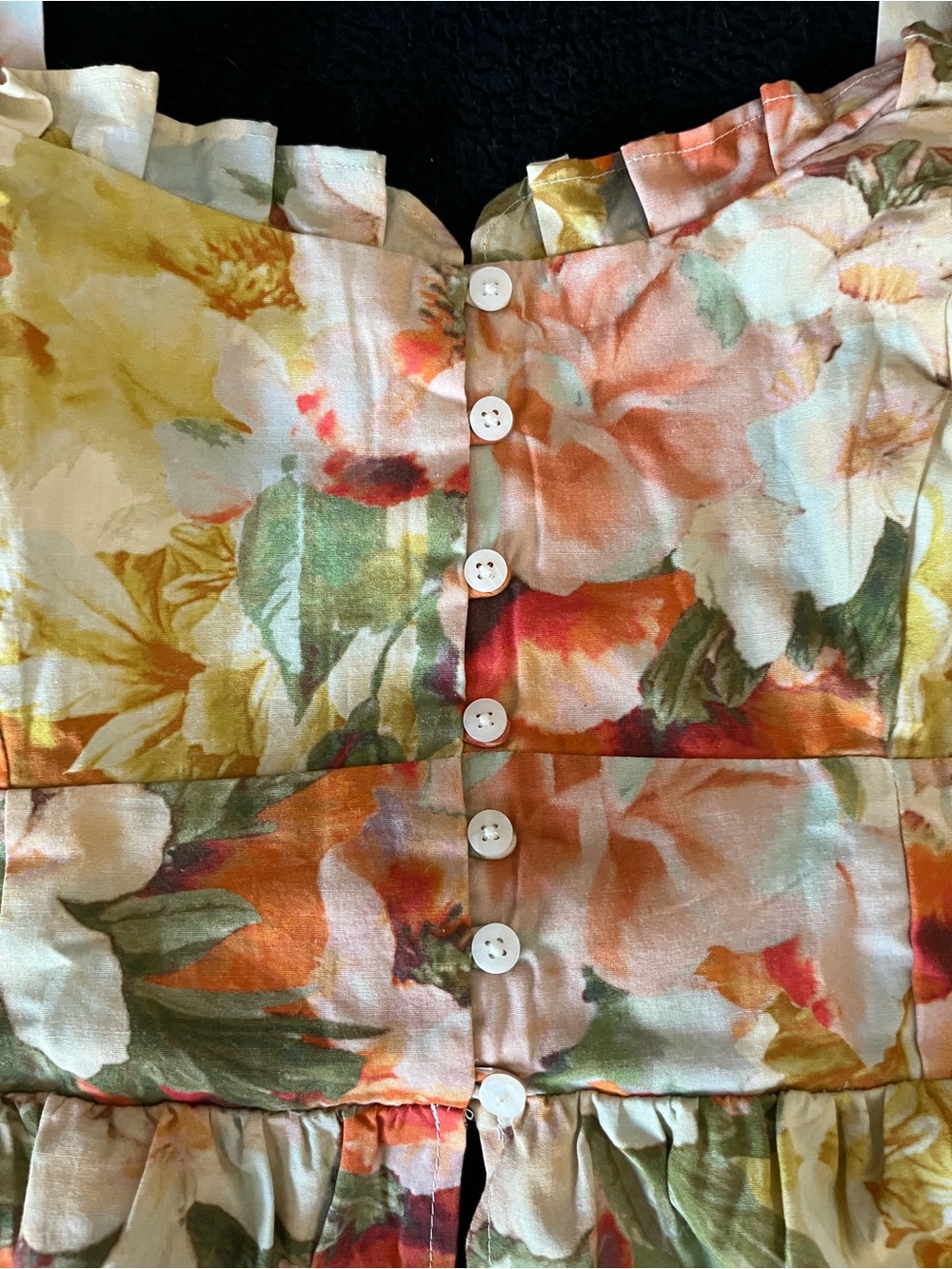Maeve Floral Button-Front Top in Multi-Color